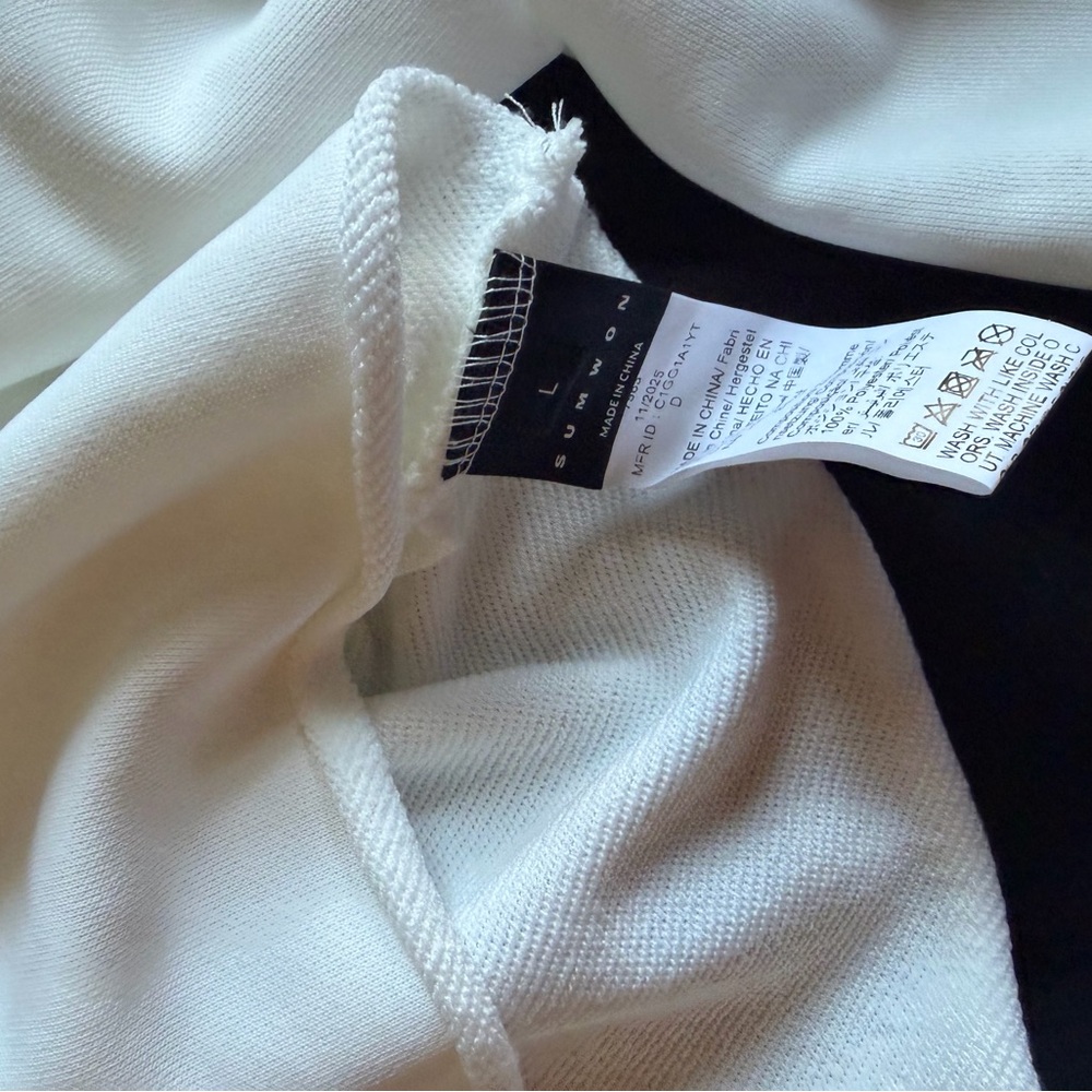 Zara White Cropped Sweatshirt with Rhinestone Script - Picture 2 of 3